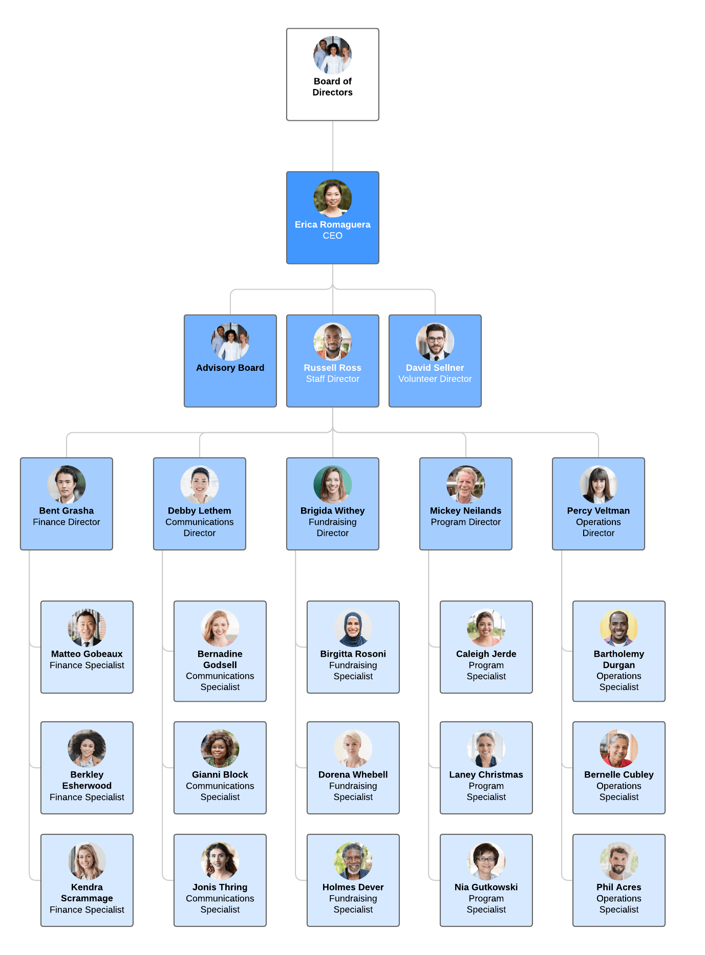 hierarchical org chart