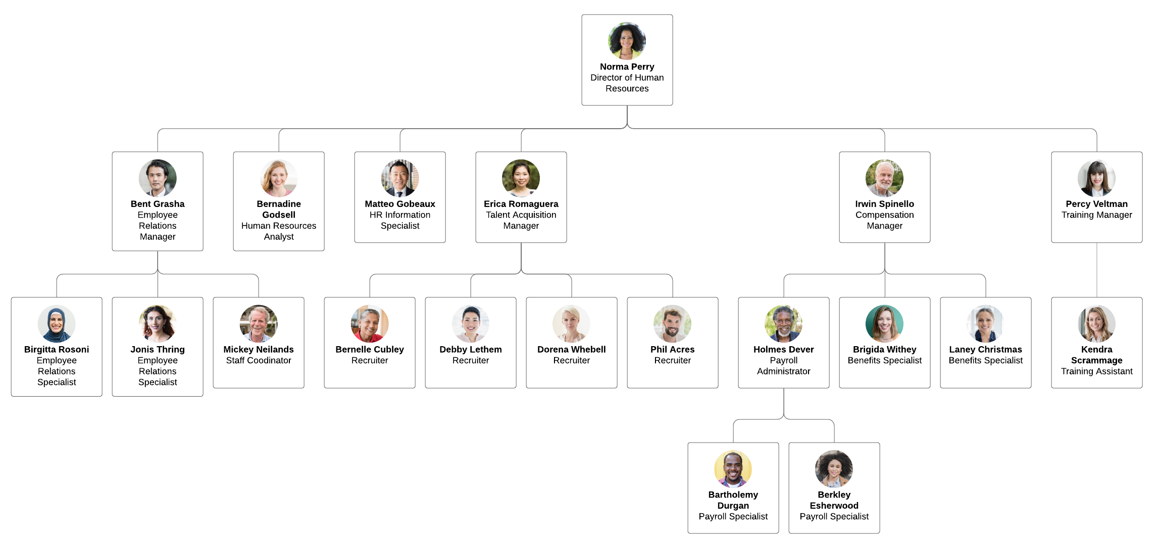 Mall för HR-organisationsschema