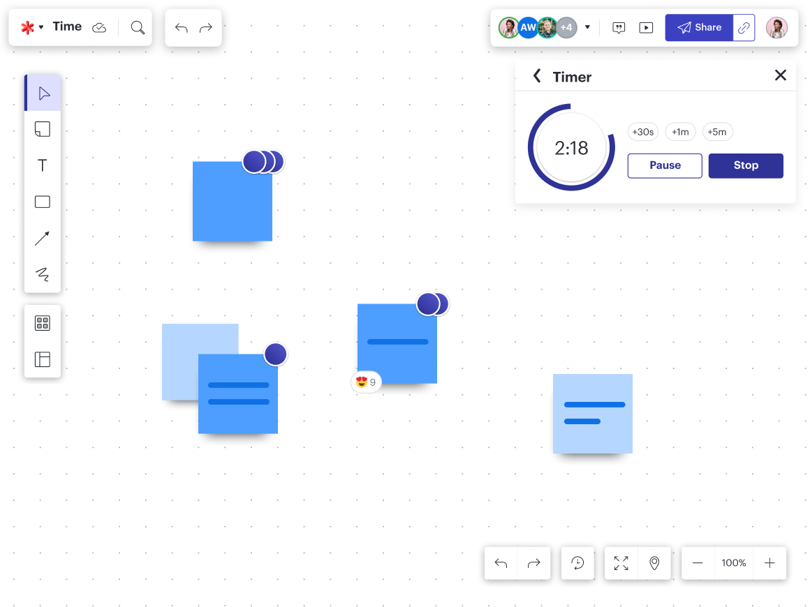 Timers keep your meeting on track and encourage active engagement from attendees.