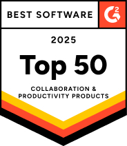 G2 Top 50 Best Software in Collaboration and Productivity Products 2025